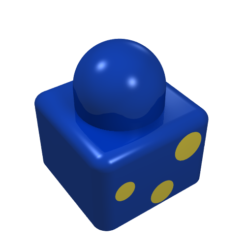 Lego Primo Brick 1 x 1 with Three Yellow Dots / Green