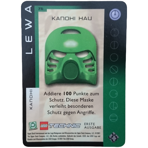 Lego Trading Card, Bionicle Game: QftM - 76 Great Masks - Lewa - Kanohi Hau / [No Color/Any Color]
