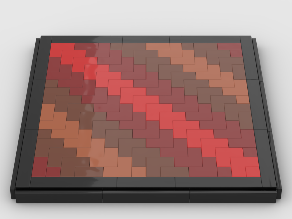 Lego Mandala - L Shaped - Red Shades