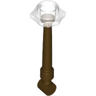 Lego Equipment Wand with Trans-Clear Hollow Stud Pattern / Dark Brown