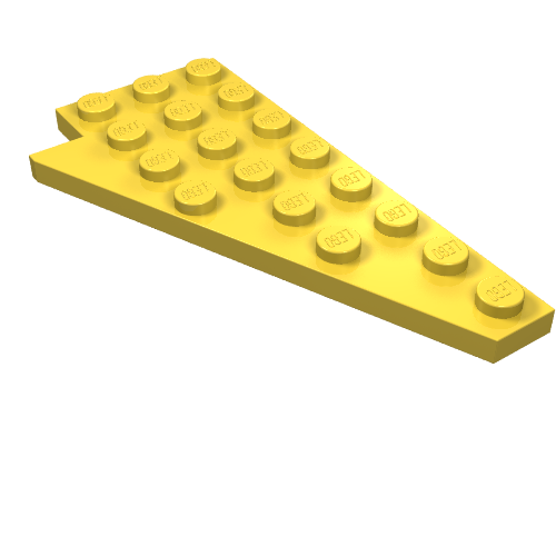 Lego Wedge Plate 8 x 4 Wing Right with Stud Notch / Yellow
