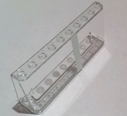 Lego Windscreen 2 x 10 x 3 with White Vertical Stripe Pattern Model Right Side (Sticker) - Set 75144
