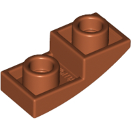 Lego Brick Curved Inverted 2 x 1 / Dark Orange