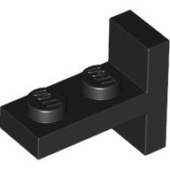 Lego Bracket 1 x 2 with 1 x 2 Vertical Studs / Black