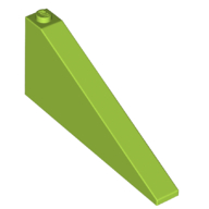 Lego Brick Sloped 25° 1 x 8 x 3 / Lime