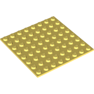 Lego Baseplate Special 8 x 8 with Adhesive Backside / Bright Light Yellow