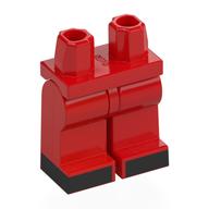 Lego Hips and Red Legs with Black Shoes Print / Red
