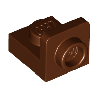 Lego Bracket 1 x 1 - 1 x 1 Inverted / Reddish Brown