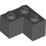 Lego Brick 2 x 2 Corner / Dark Gray