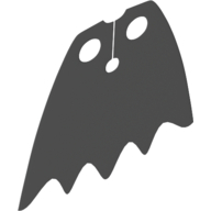 Lego Neckwear Cape, Scalloped 5 Points [Traditional Starched Fabric] / Black