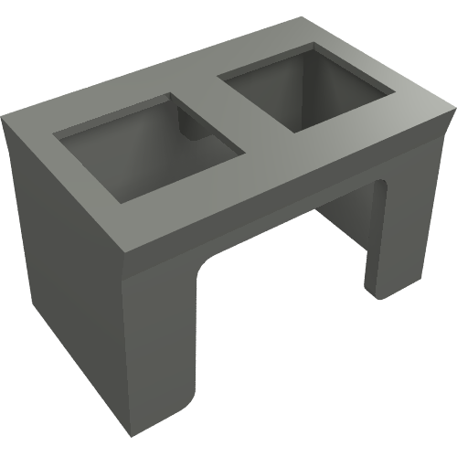 Lego Minifig Hipwear Leg Anti-Blast Kama [Star Wars Accessory] / Dark Bluish Gray