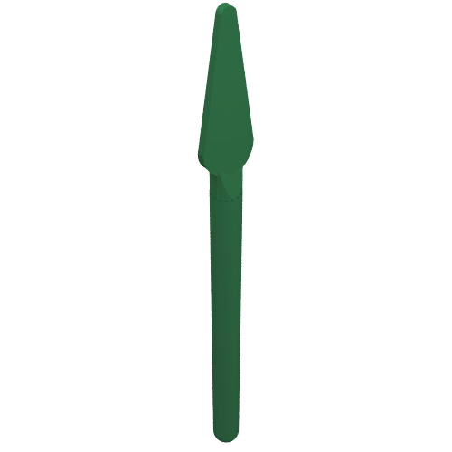 Lego Weapon Pike / Spear Round End / Green