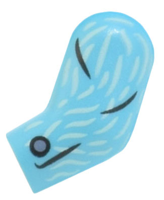 Lego Arm, Left with Creases and Wrinkles Pattern / Medium Azure