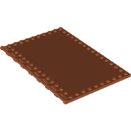 Lego Plate Special 10 x 16 with Studs on Edges and Bar Handles on 1 Side / Dark Orange