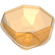 Lego Rock Boulder, Bottom / Trans-Orange