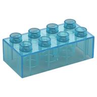 Lego Duplo Brick 2 x 4 / Trans-Light Blue