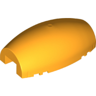 Lego Windscreen 10 x 6 x 3 Bubble Canopy Double Tapered with Square Front Cutout / Bright Light Orange