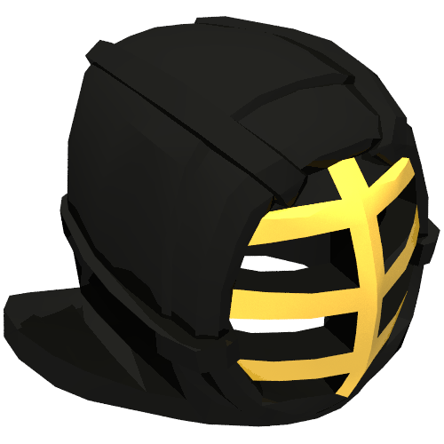 Lego Mask, Kendo, Gold Grille Print