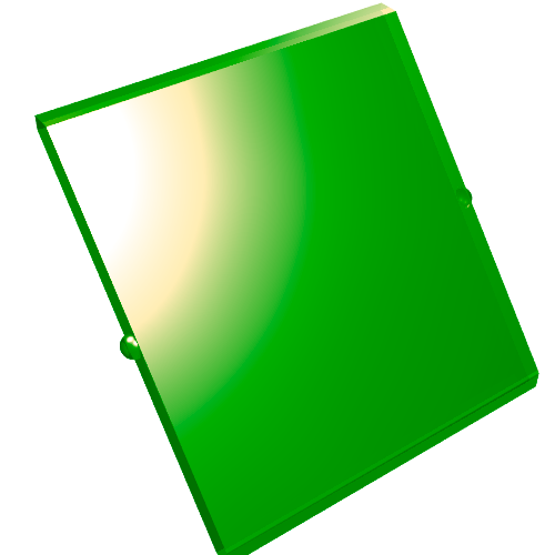 Lego Glass for Window 4 x 4 x 3 Roof / Trans-Green