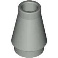 Lego Cone 1 x 1 [No Top Groove] / Light Gray