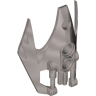 Lego Large Figure Shoulder Cover, Armour, Vorox / Flat Silver