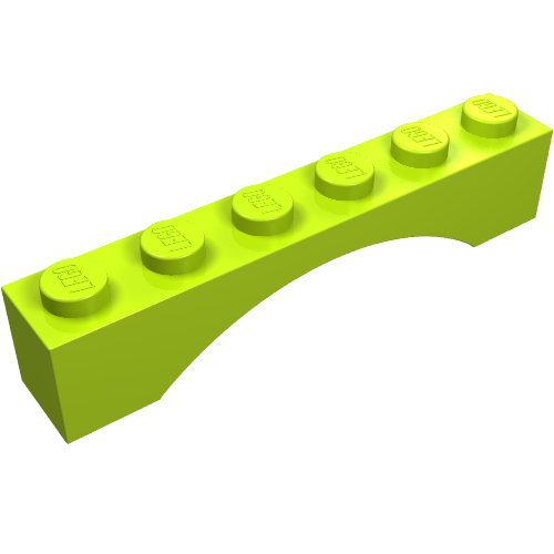 Lego Brick Arch 1 x 6 / Lime