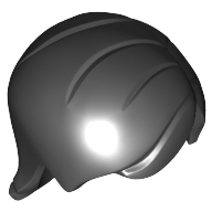 Lego Hair Mid-Length with Side Part [Plain] / Black