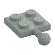 Lego Plate Special 2 x 2 with Towball / Light Gray