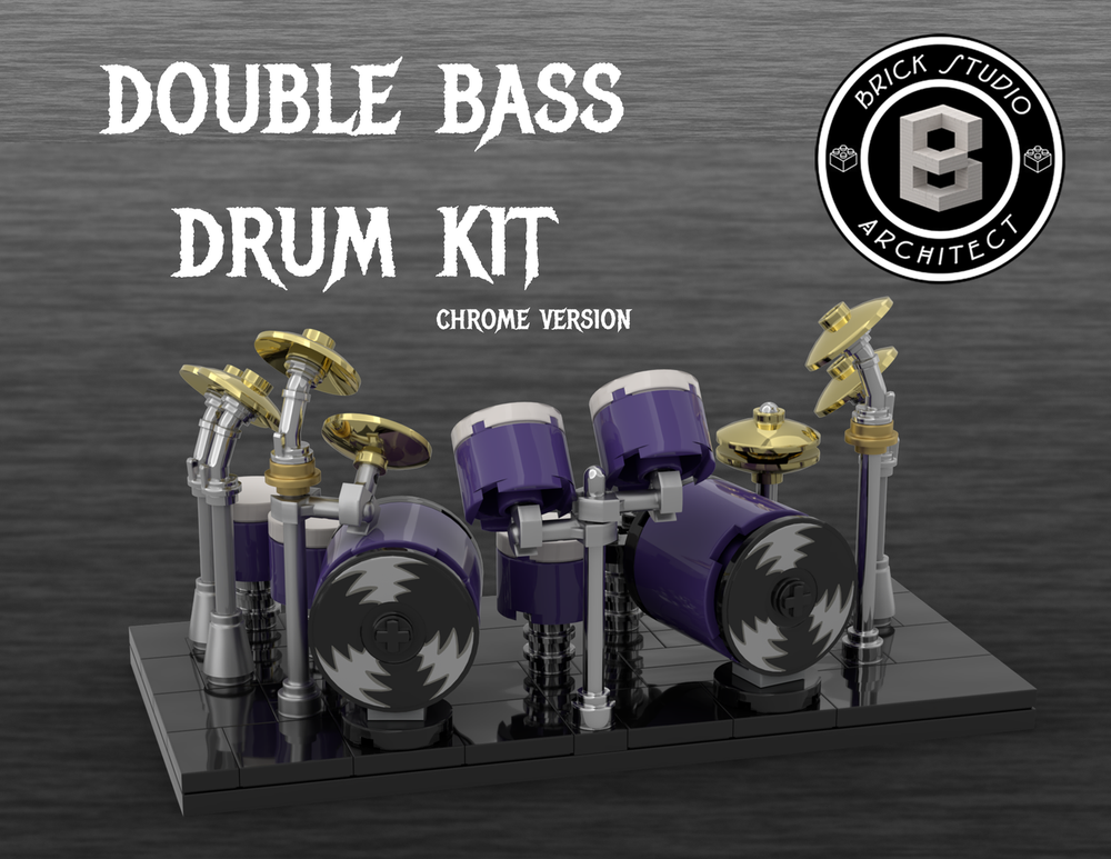 Lego Double Bass Drum Kit (Chrome Version)