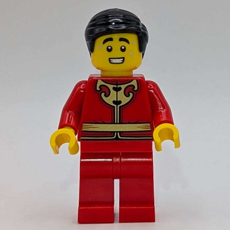 Lego Dragon Operator, Red Legs, Black Hair
