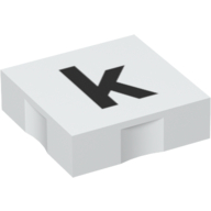 Lego Duplo Tile 2 x 2 with Lowercase 'k' Print