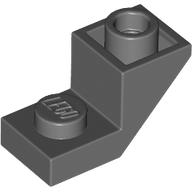 Lego Brick Sloped 45° 2 x 1 Inverted with 2/3 Cutout / Dark Bluish Gray