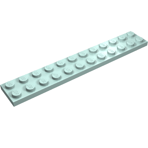 Lego Plate 2 x 12 / Aqua
