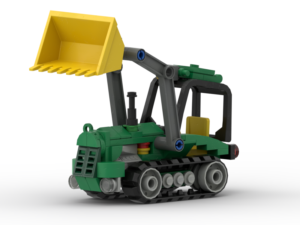 Lego scoop tracked tractor frontloader