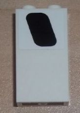 Lego Panel 1 x 2 x 3 with Side Supports - Hollow Studs with Black Window Pattern Model Right Side (Sticker) - Set 8638
