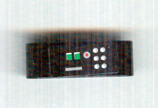 Lego Technic, Liftarm Thick 1 x 3 with Red, Green and White Buttons Pattern Model Left (Sticker) - Set 8010