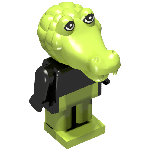 Lego Fabuland Figure Crocodile 1 / Black