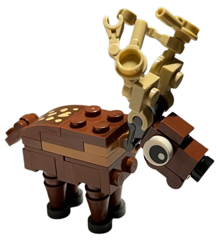 Lego Deer / Stag / Reindeer with Sticker - Brick Built