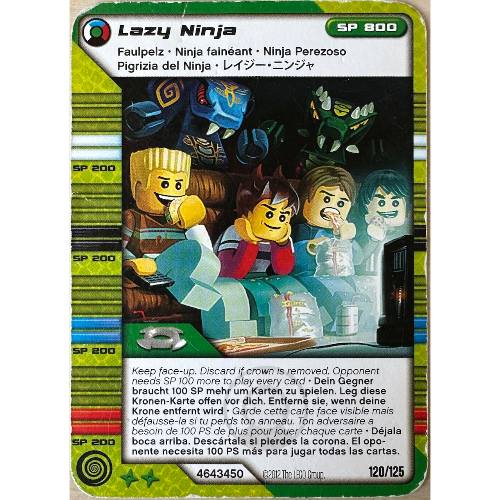 Lego Trading Card, Ninjago Deck #2: 120 - Lazy Ninja - North American Version / [No Color/Any Color]