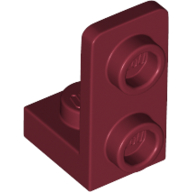 Lego Bracket 1 x 1 - 1 x 2 Inverted / Dark Red
