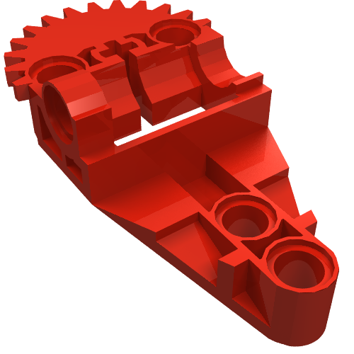 Lego Technic Gearbox Half / Red