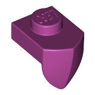 Lego Plate Special 1 x 1 with Vertical Tooth / Magenta