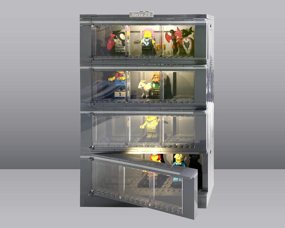 Lego Minifigure Display Frame / Showcase with optional LED lights