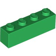 Lego Brick 1 x 4 / Green