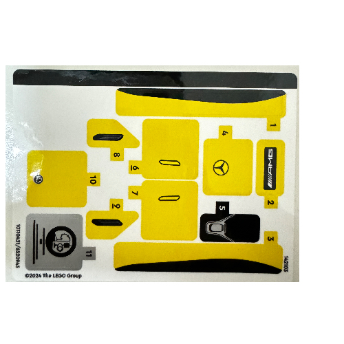 Lego Sticker Sheet 1 for Set 76924-1 / [No Color/Any Color]