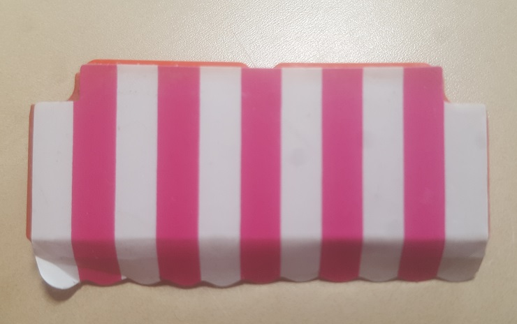 Lego Homemaker Awning 2 x 6 with Pink and White Stripes Pattern (Sticker) - Set 230 / Red