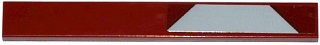 Lego Tile 1 x 8 with Light Bluish Gray Trapezoid Pattern Model Left Side (Sticker) - Set 75135