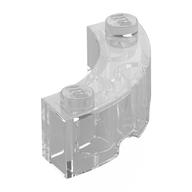 Lego Brick Round Corner 3 x 3 Macaroni with 2 Studs / Trans-Clear
