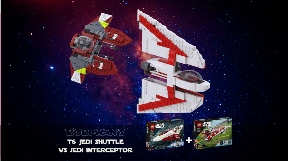 Lego Bobi-Wan's T6 Shuttle Vs. ETA-2 Interceptor - 75333+75388 alternative