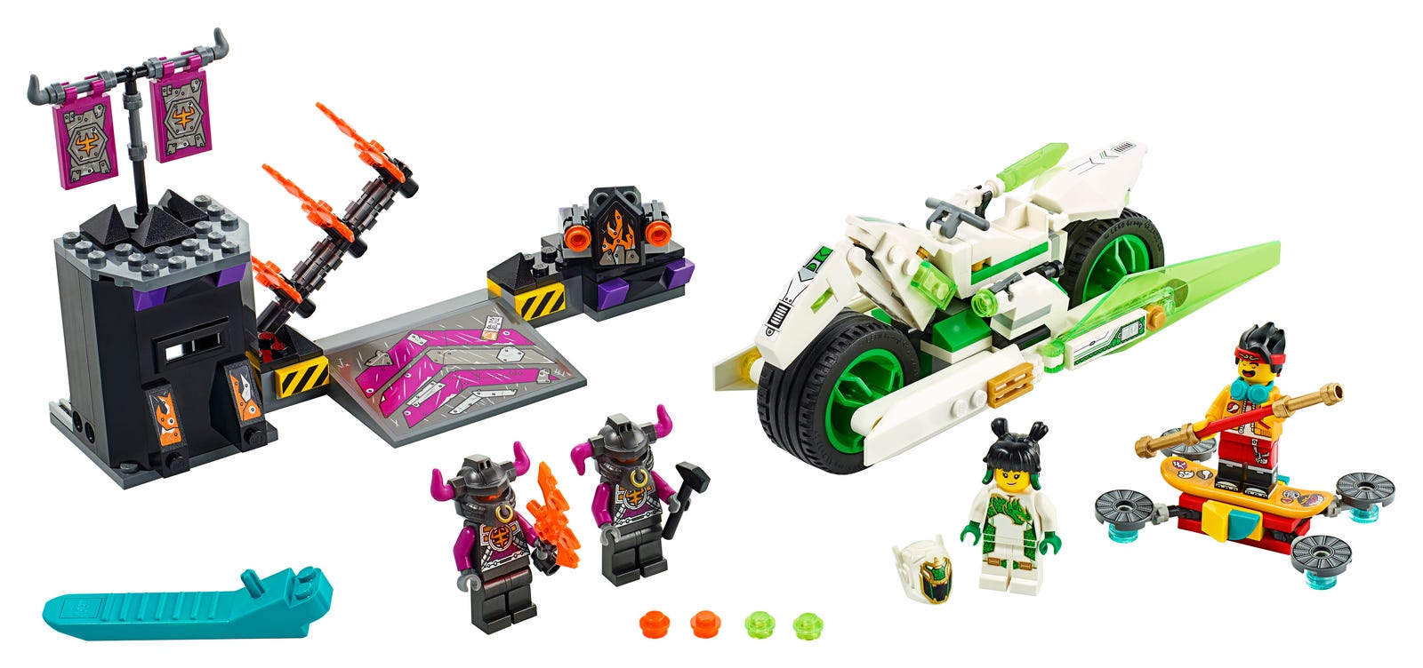 Lego White Dragon Horse Bike